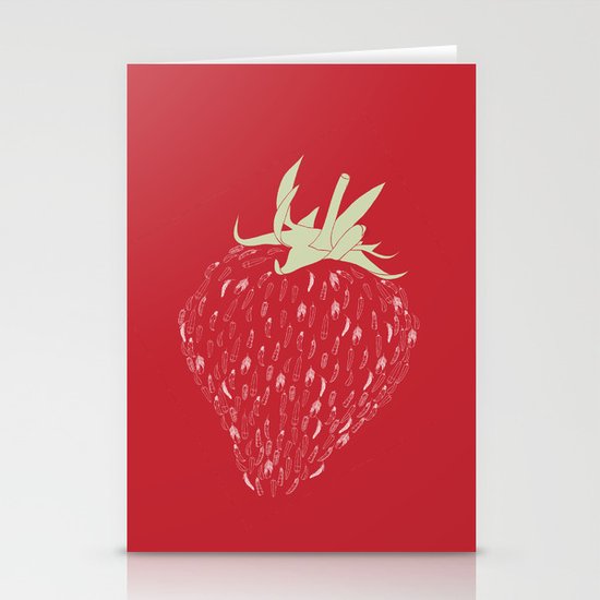 Strawberry Stationery Cards