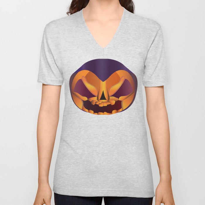 The face of Halloween V Neck T Shirt