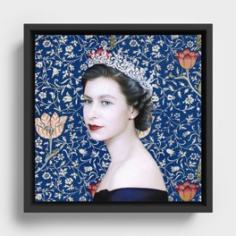 Queen Elizabeth II with Medway Tapestry Framed Canvas