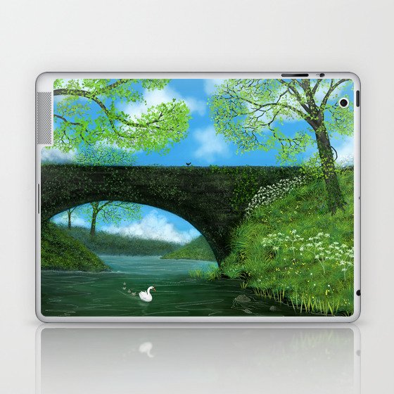 Springtime by the River Laptop & iPad Skin