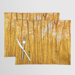 Aspens Of Autumn Colorado Nature Colorful Trees In Fall Landscape Placemat