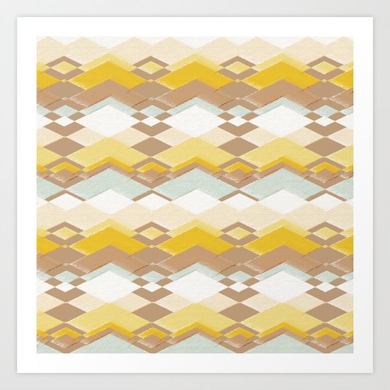 RETRO DESERT Art Print