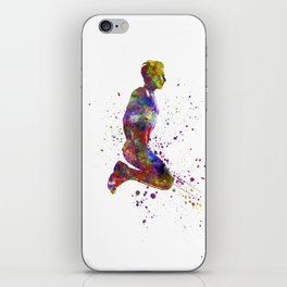 Fitness in watercolor iPhone Skin