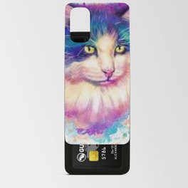 Yellowed eye  multi colored cat  Android Card Case