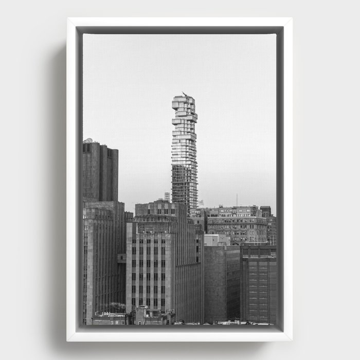 New York City Views | Architecture in NYC | Black and White Photography Framed Canvas