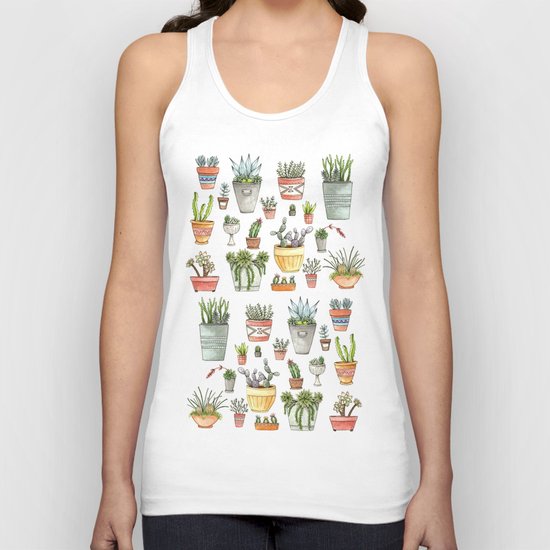 Potted Succulents Unisex Tank Top