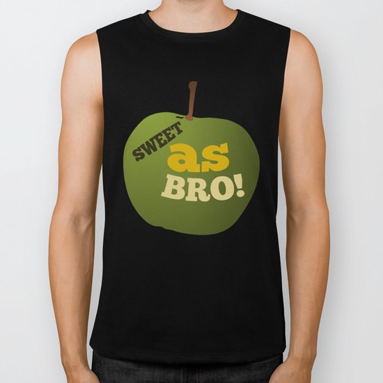 Green apple SWEET AS BRO Biker Tank