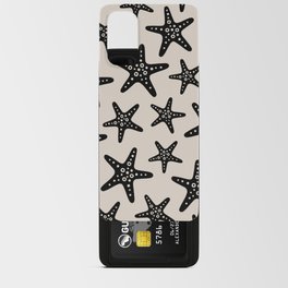 Sweet Starfish Pattern 248 Black and Linen White Android Card Case