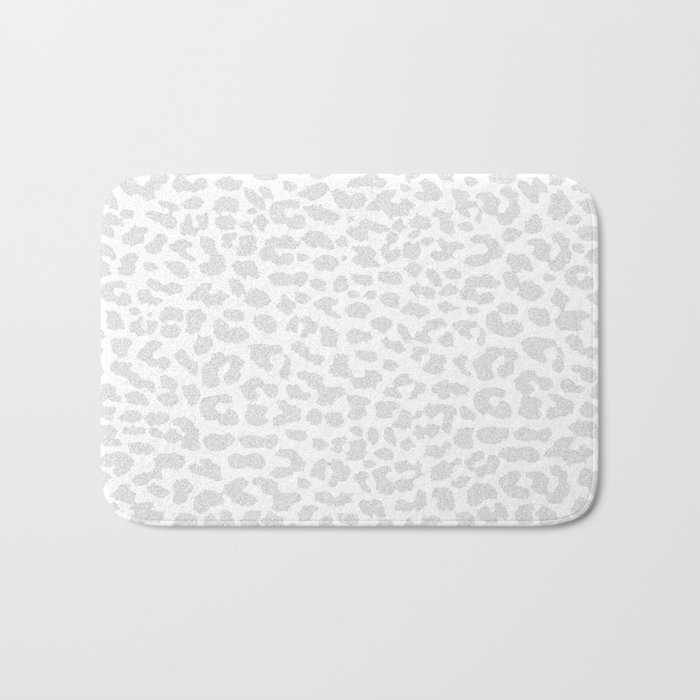 Pale Gray Leopard Bath Mat