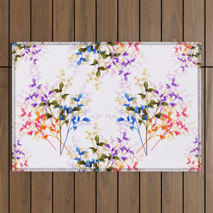 Itty Bitty Flowers Outdoor Rug