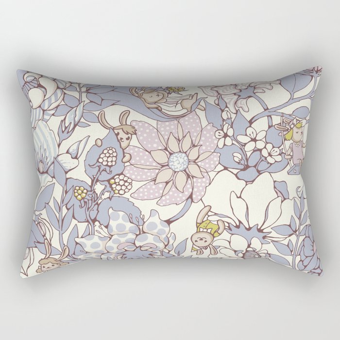 Garden party - jasmine tea version Rectangular Pillow by Lidija ...