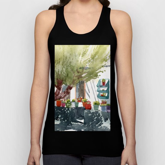 Front garden in Haraki Unisex Tank Top