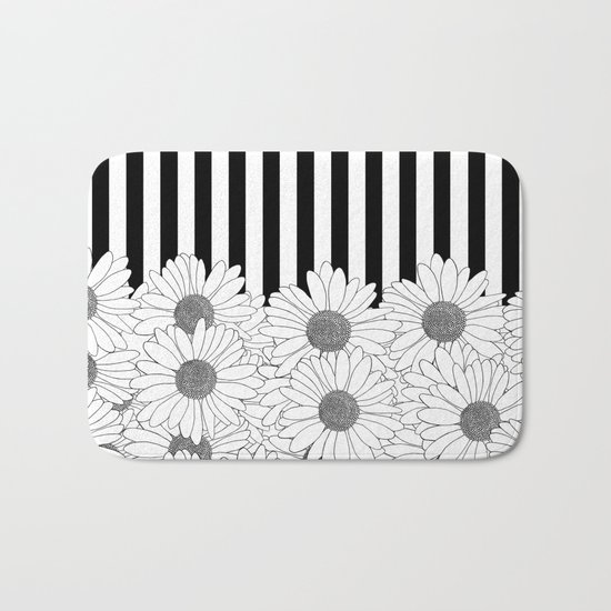 Daisy Stripe Bath Mat