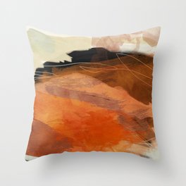 landscape in fall abstract art Throw Pillow
