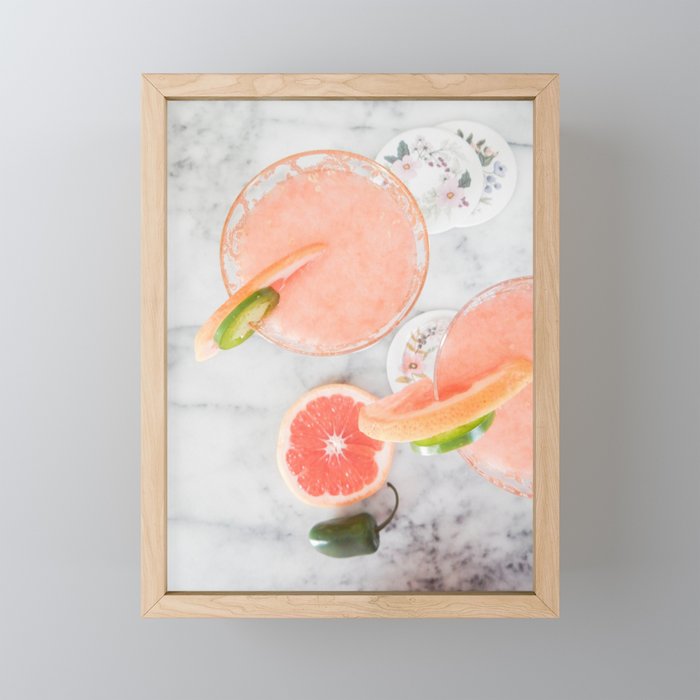 Pink Cocktails Framed Mini Art Print