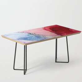 Gold Liquid Fluid Painting Coffee Table