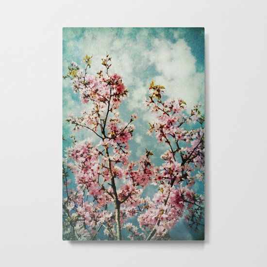 Blossom Pink Vintage Metal Print