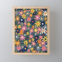 Vintage flowers Framed Mini Art Print