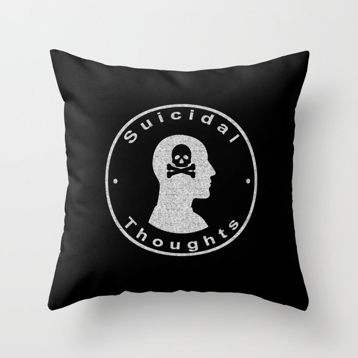 Suicidal Thoughts, Psychology Concept Throw Pillow