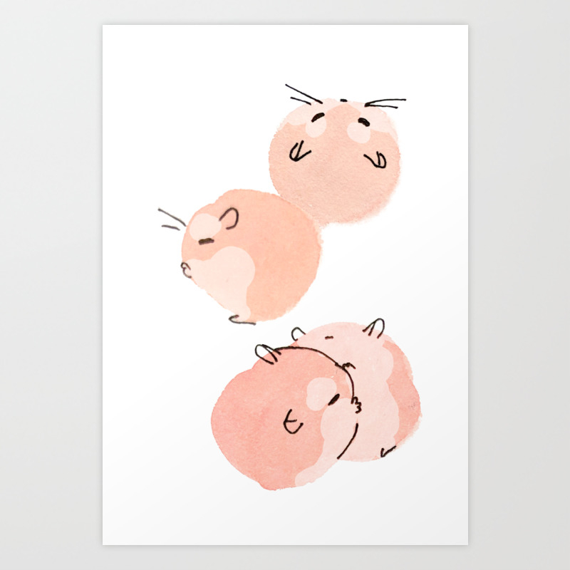 Robo Blobos Cute Dwarf Hamsters Art Print By Luelly Society6,How To Grow Sweet Potatoes