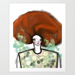 Red Hair Dolly Art Print