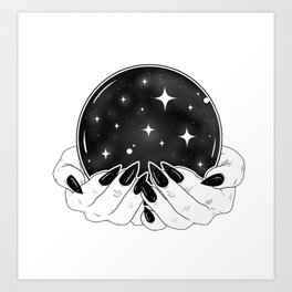 Crystal Ball - Witch Hands Art Print