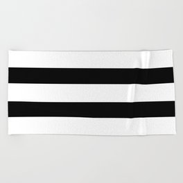 Strips - black and white. Beach Towel