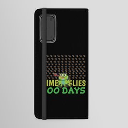 Days Of School 100th Day Flies Kawaii Frog Android Wallet Case