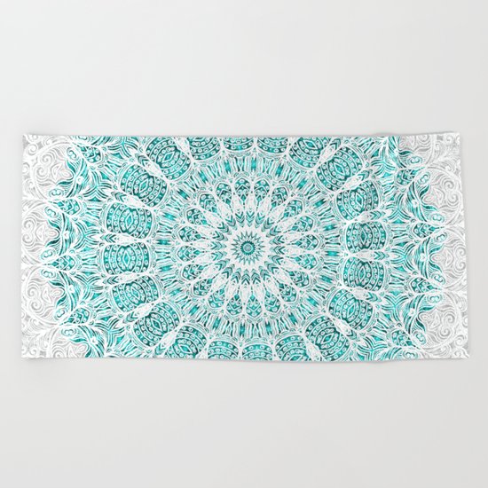A Glittering Mandala Beach Towel