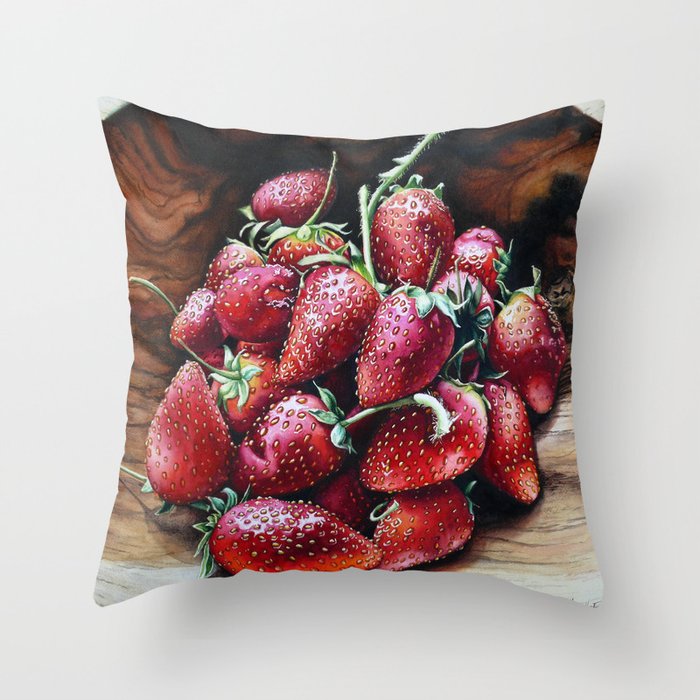 Swaziland Strawberries Throw Pillow