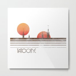 189.Tatooine Metal Print | Sun, Anewhope, Geek, Geeky, Nerd, Retro, Collage, Nerdy, Episodeiv, Riseofskywalker 