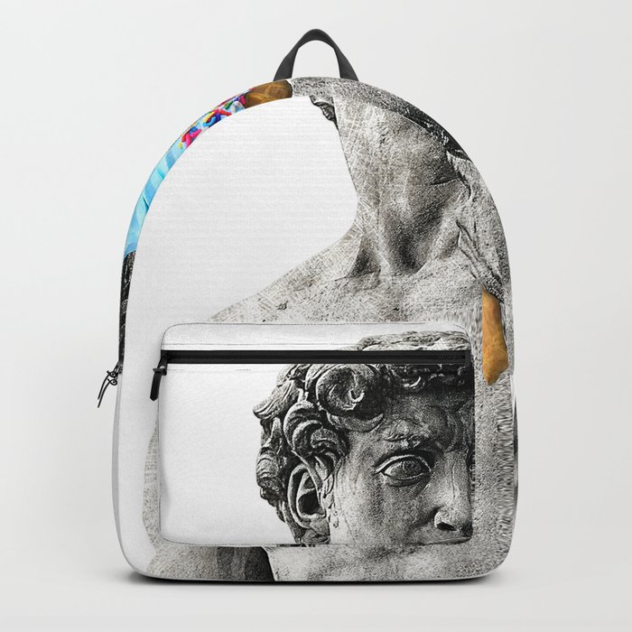 Michelangelo's David statue, sculptures, painter, Italian architect. Aesthetic art for sculptors and artists who love the trendy aesthetic style Backpack