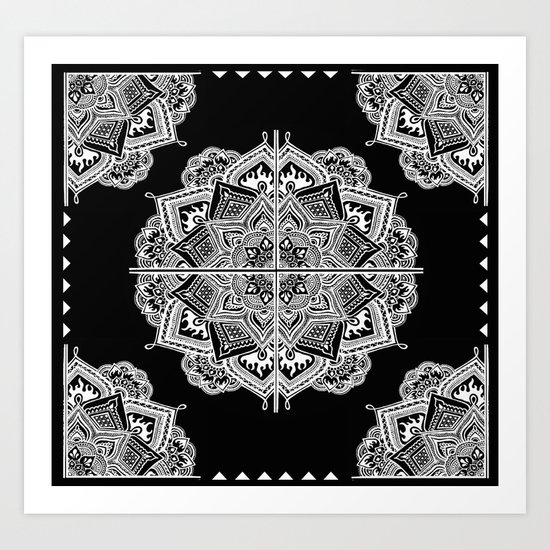 Mandala Lace (Tile) Art Print
