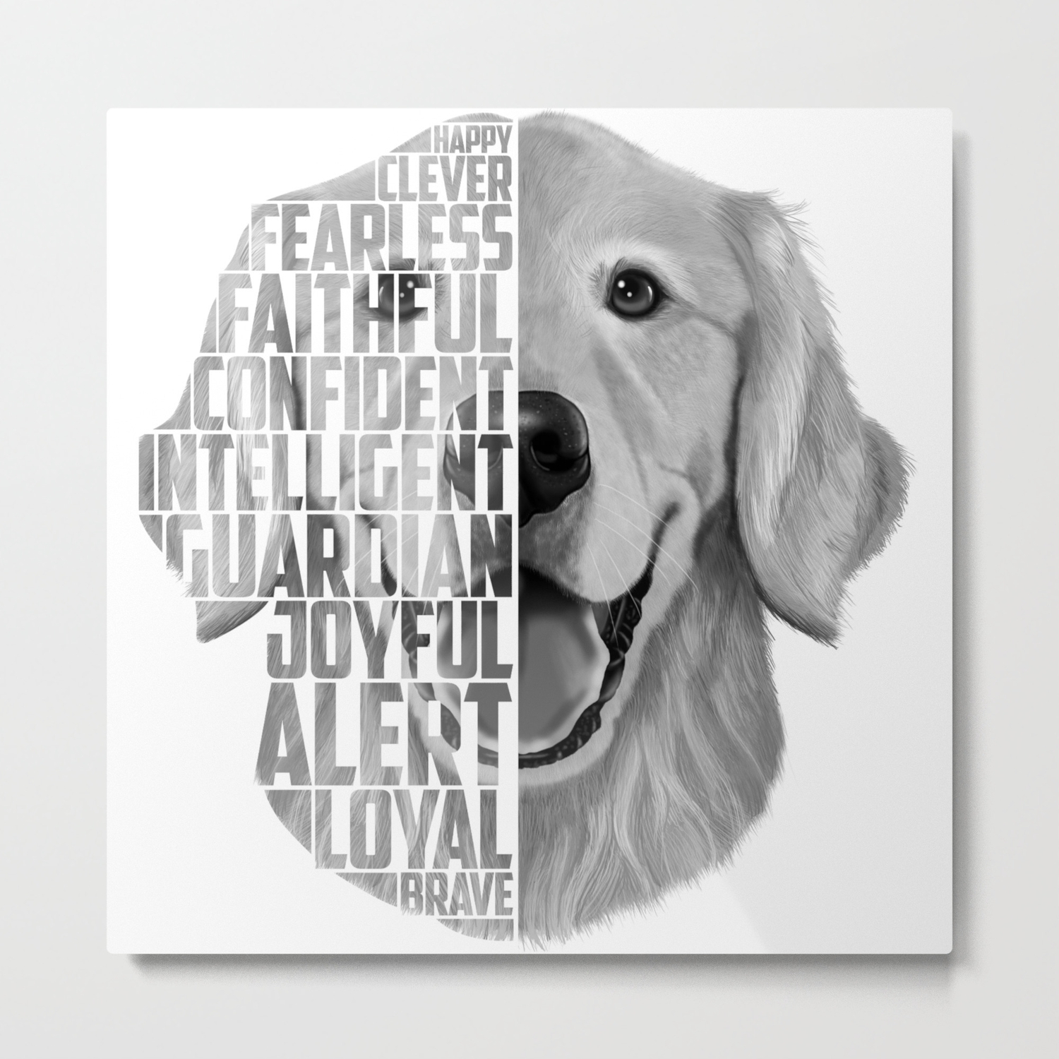 Golden Retriever Png Dog Print Print For T Shirt Golden Retriever Gift Subway Art Golden Retrie Metal Print By Romandigitalart Society6