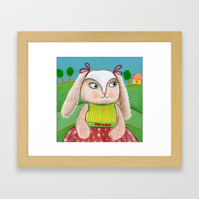 Ballerina Bunny Girl  Framed Art Print