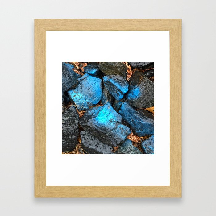 NVSV SPCS_blue rocks Framed Art Print