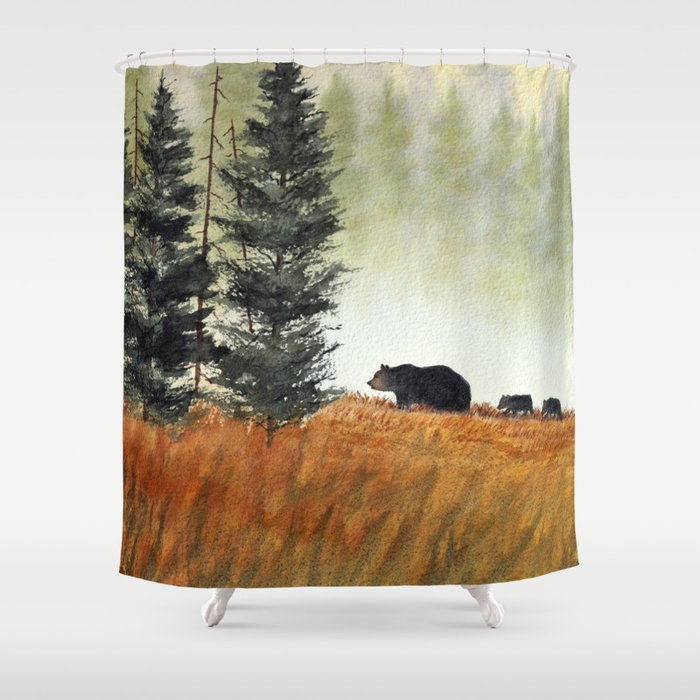 Roaming Bears In West Virginia Shower Curtain