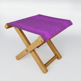 Purple Silk Metallic Floral Modern Collection Folding Stool