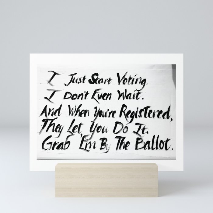 I Just Start Voting Mini Art Print