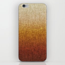 Burnt Orange Ombre Abstract Crosshatch Pattern iPhone Skin