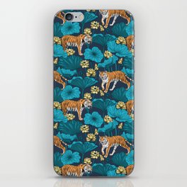 Tigers in the lotus pond iPhone Skin