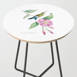 Hummingbird with blue tail Side Table