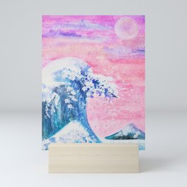 The Wave At Sunset Mini Art Print