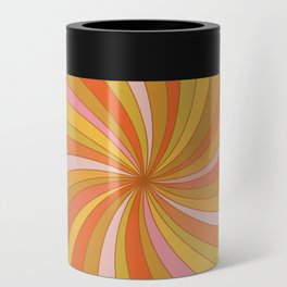 Sunburst Retro 70s Abstract Can Cooler