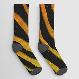 Ripped SpaceTime Stripes - Lime/Orange Socks