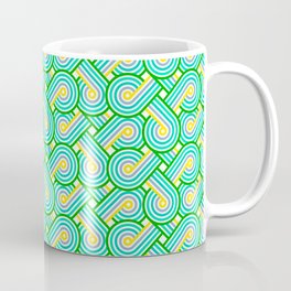 Spring Green Stripes Modern Celtic Knot Seamless Pattern Mug