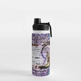 Badass Cowgirl/ Wood Grain Water Bottle