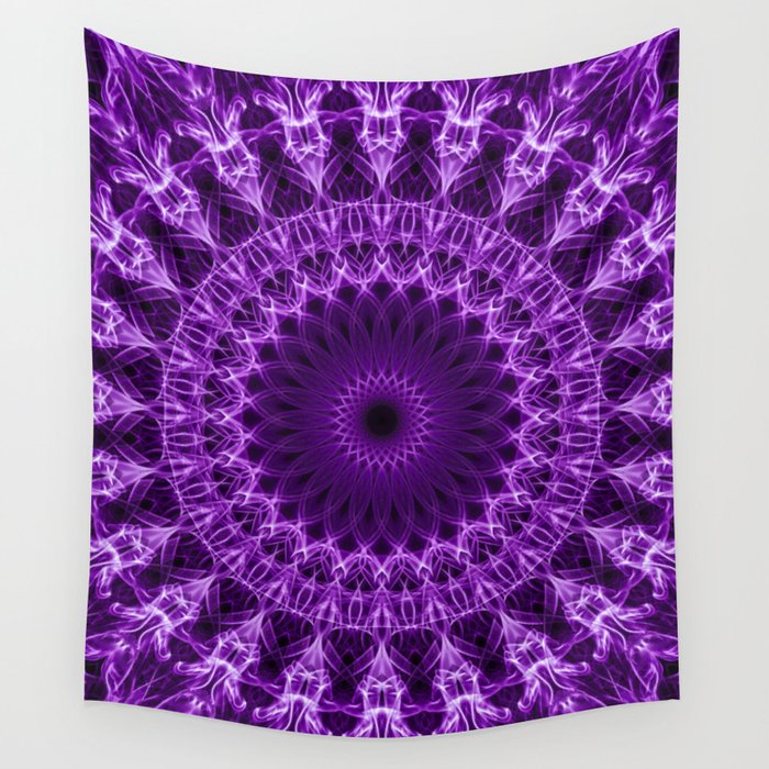 Purple mandala Wall Tapestry