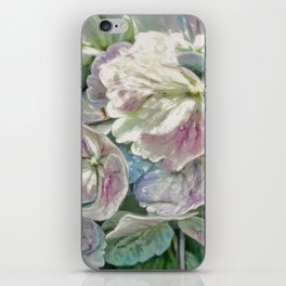 Hydrangeas mixed media art and home decor iPhone Skin