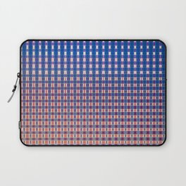 Indigo Blue And Magenta Gradient Grid Pattern Laptop Sleeve